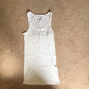 Bride, tank top from Victoria’s Secret